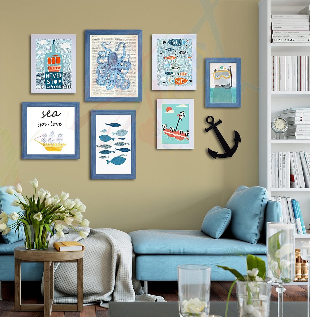 gallery wall frames to enhance decor of kids' room