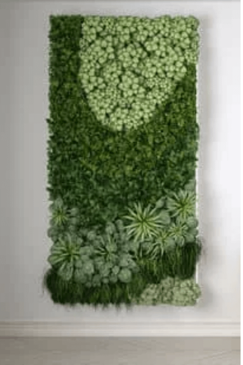 an example of framed green wall on an indoor wall