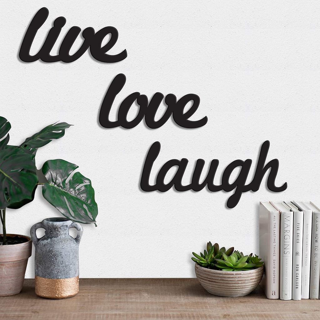"live laugh love" wall plaque