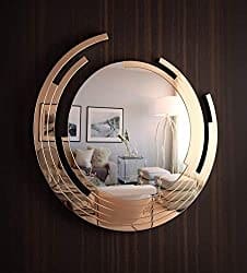 stylish mirror installed to enhance home decor